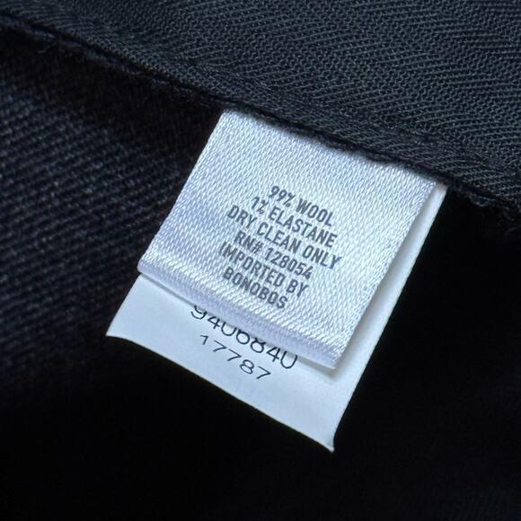 Bonobos Marzotto Tessutto Navy Wool Striped Straight Slim Dress Pants 35/ 32 - Picture 11 of 11